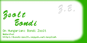 zsolt bondi business card